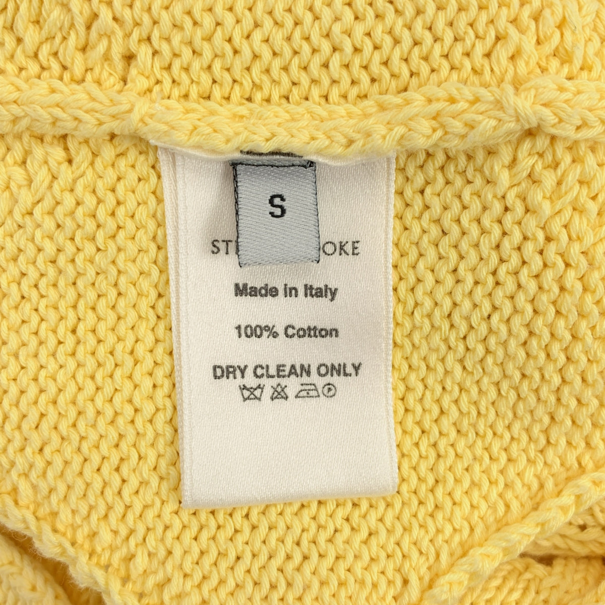 Stefan Cooke | 菱形鏤空花卉刺繡套頭衫 / 棉質刺繡鏤空針織衫 | S 碼 | 黃色 | 女款