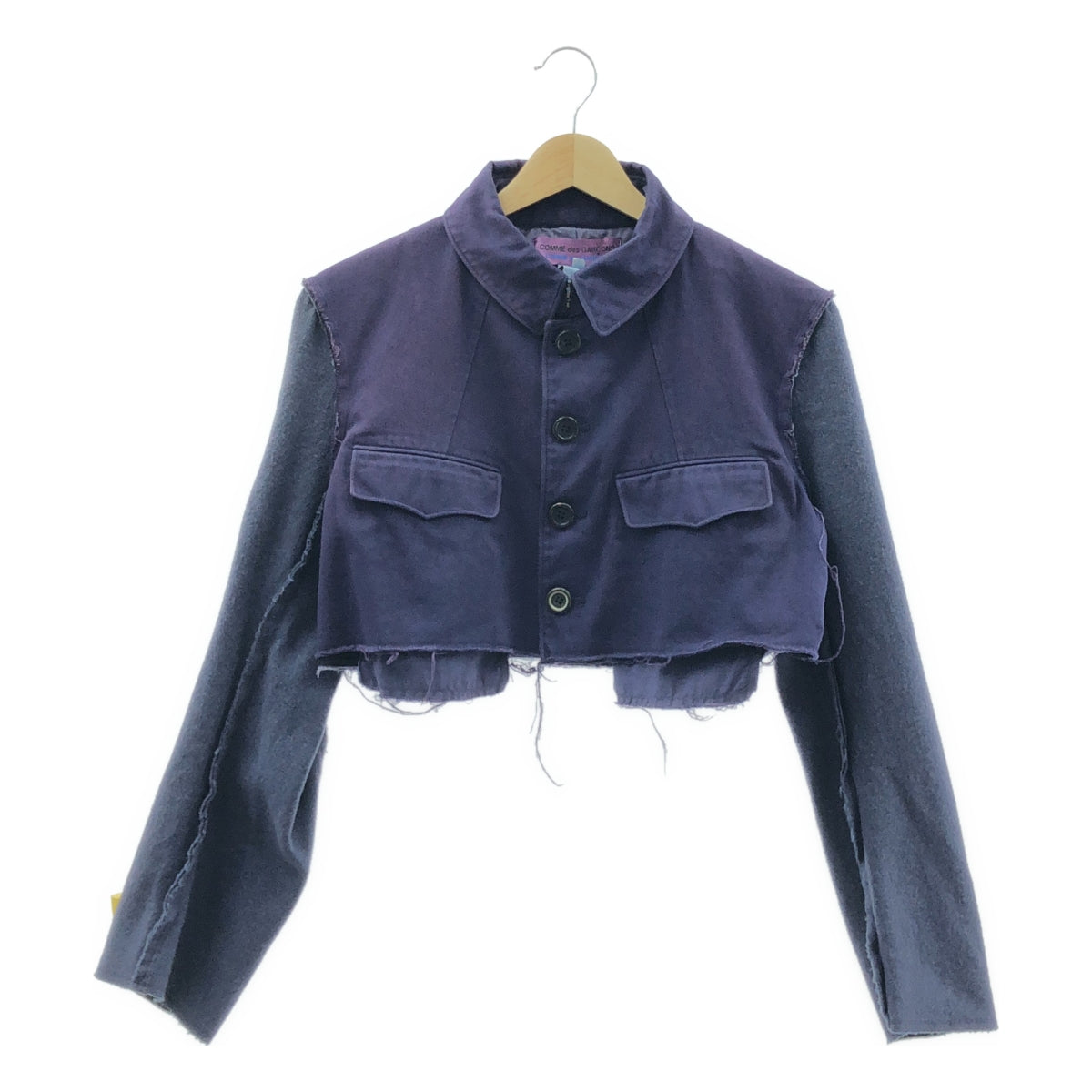 COMME des GARCONS | 成衣染色棉質短羊毛袖外套 | M碼 | 海軍藍 | 女款