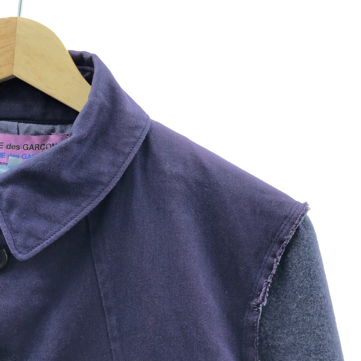 COMME des GARCONS | 成衣染色棉質短羊毛袖外套 | M碼 | 海軍藍 | 女款