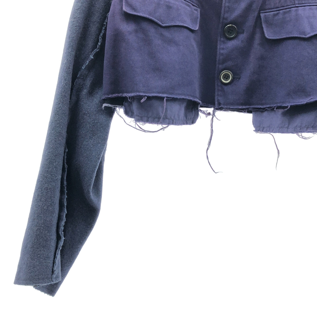 COMME des GARCONS | 成衣染色棉質短羊毛袖外套 | M碼 | 海軍藍 | 女款