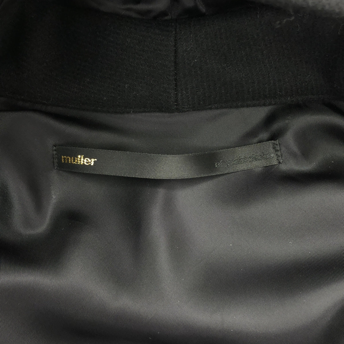 muller of yoshiokubo / ミュラーオブヨシオクボ | カシミヤ混ウール フーデッド ポンチョ ジャケット | 38 | ブラック | レディース