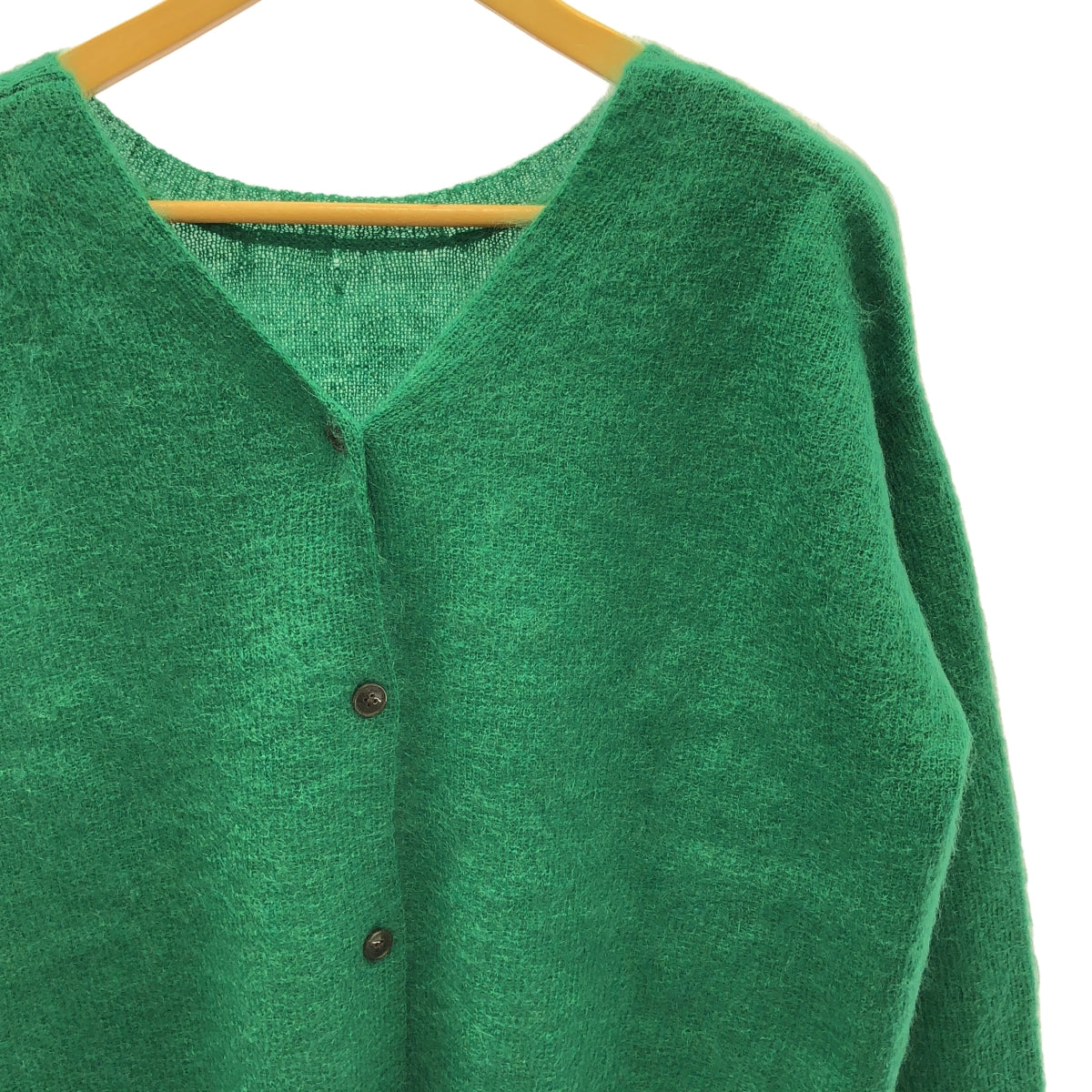 CURRENTAGE | Mohair knit cardigan | Green | Women's