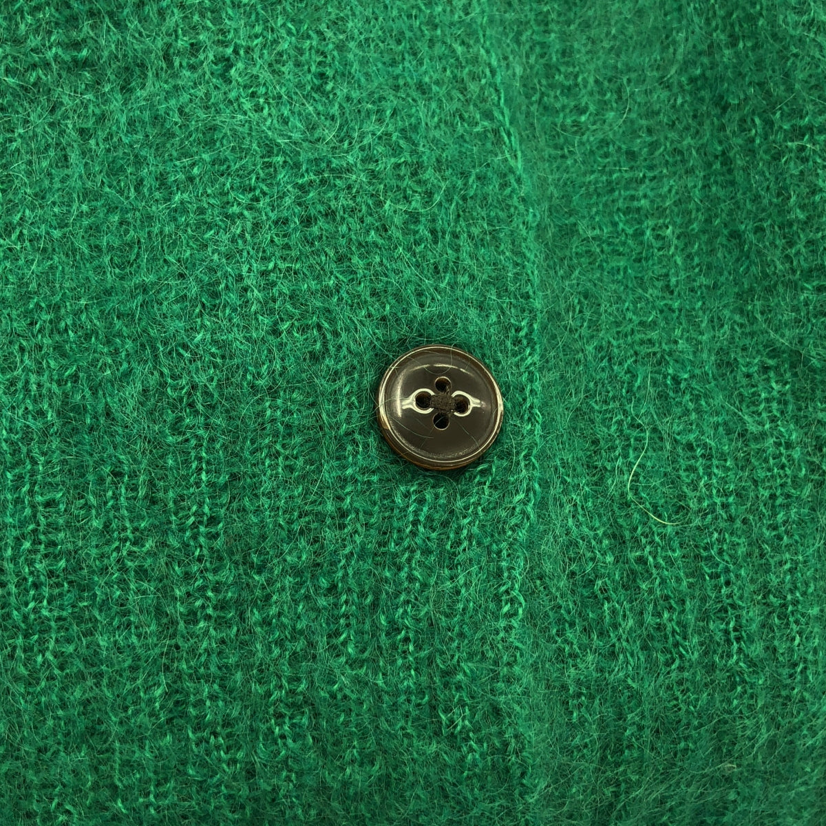 當前年齡 |馬海毛針織開襟衫 |綠色 |女性的