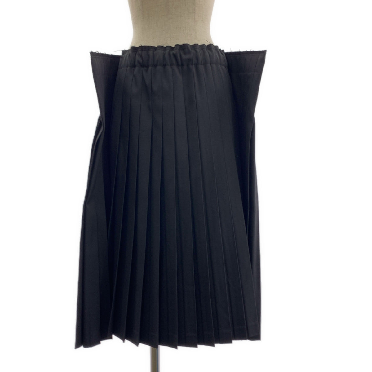 BLACK COMME des GARCONS / ブラックコムデギャルソン | 2022AW | ウール混 プリーツ ロングスカート | S | レディース