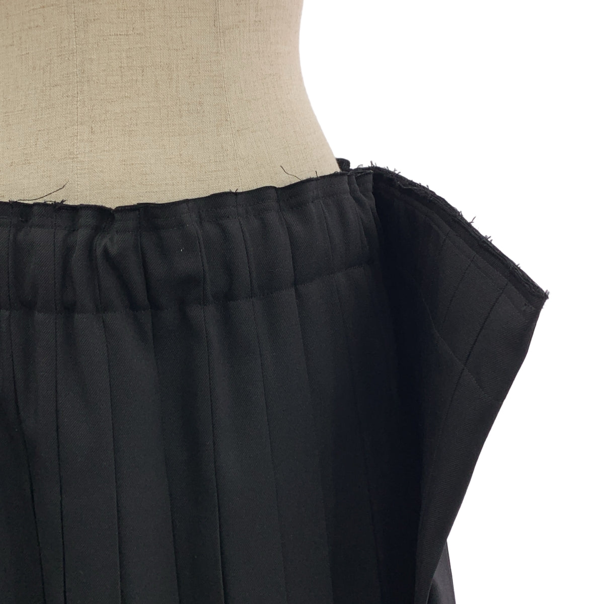 BLACK COMME des GARCONS / ブラックコムデギャルソン | 2022AW | ウール混 プリーツ ロングスカート | S | レディース