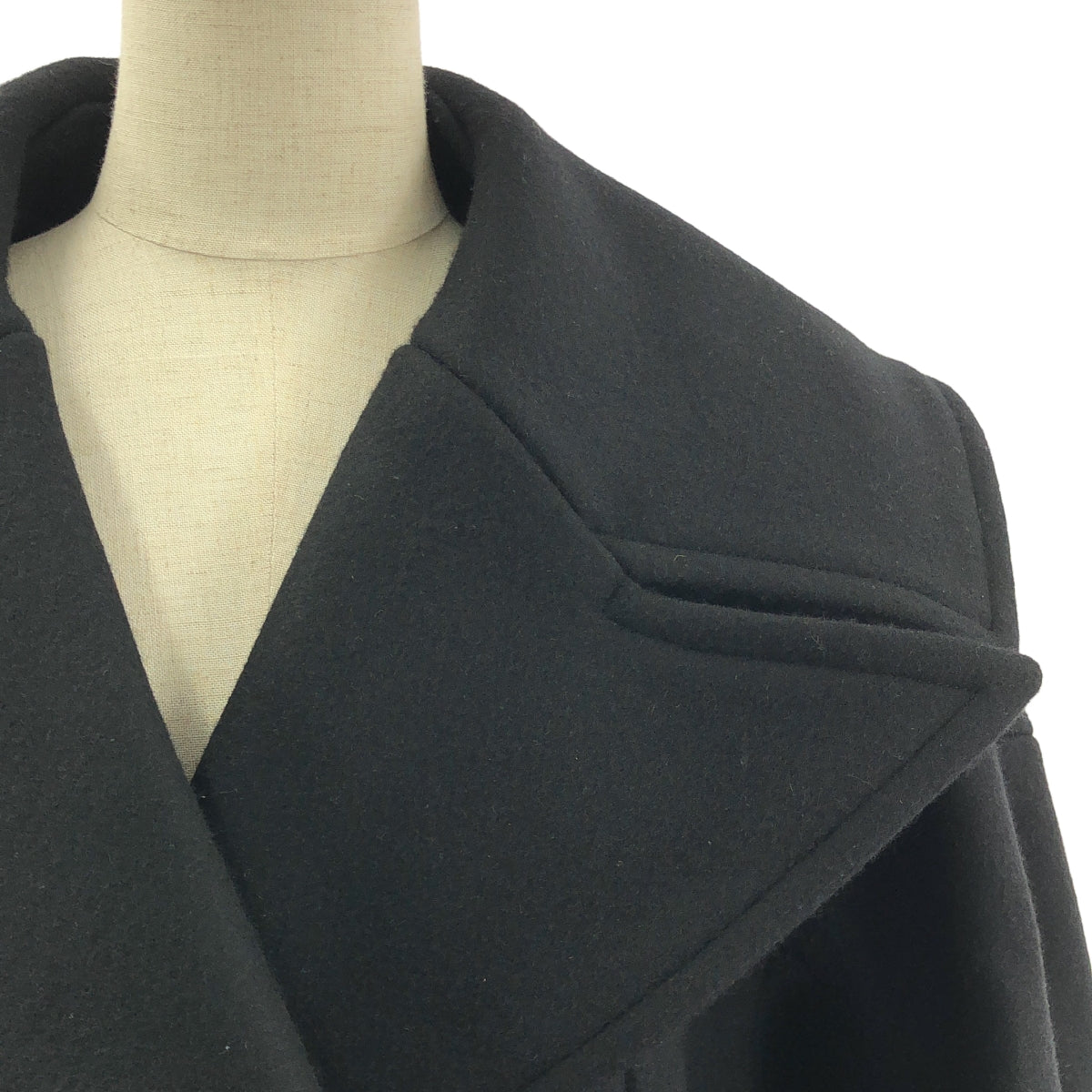 【美品】  HARUNOBUMURATA / ハルノブムラタ | ILYSSA ウール メルトン コート | 36 | ブラック | レディース