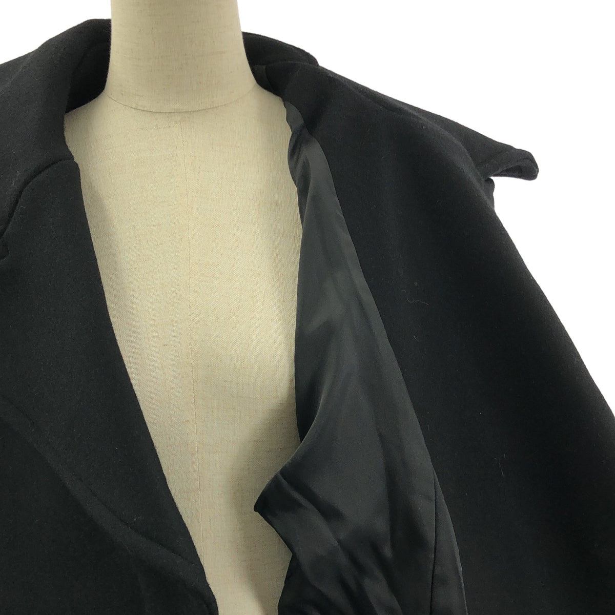 【美品】  HARUNOBUMURATA / ハルノブムラタ | ILYSSA ウール メルトン コート | 36 | ブラック | レディース