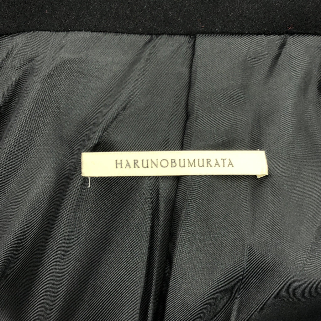 【美品】  HARUNOBUMURATA / ハルノブムラタ | ILYSSA ウール メルトン コート | 36 | ブラック | レディース