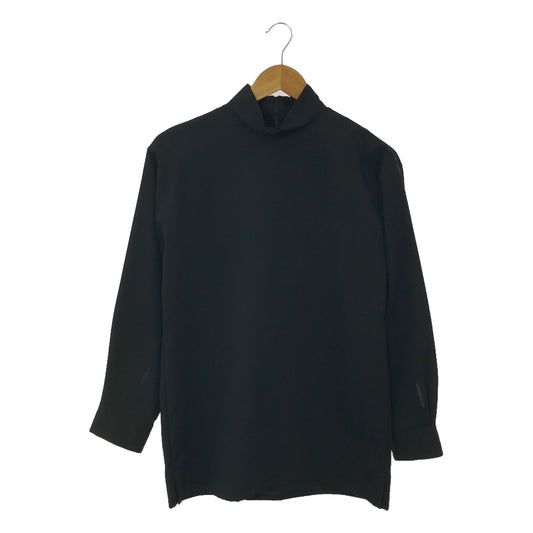 Y's / Y's Yohji Yamamoto | Back zip high neck pullover blouse top | Black | Women's