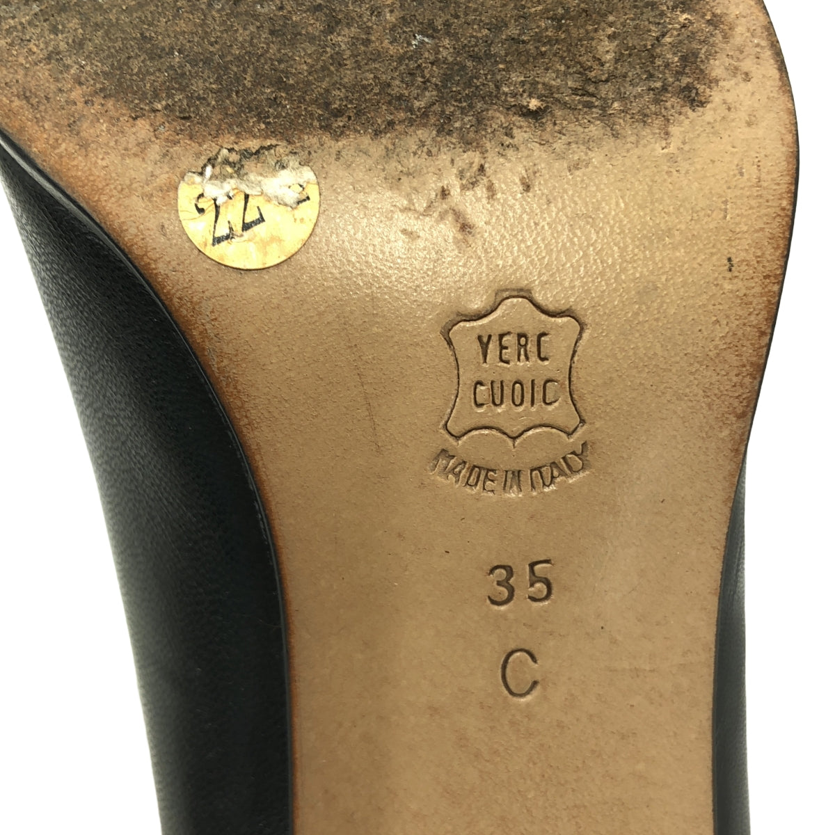 BOTTEGA VENETA / 보테가베네타 | 가죽 인트레 차트 청키 힐 펌프스 | 35 | 블랙 | 여성