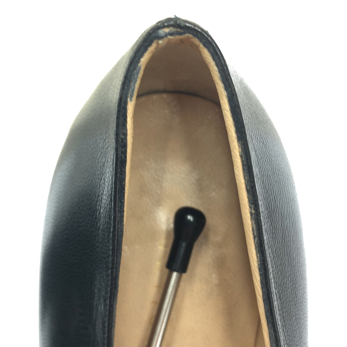 BOTTEGA VENETA / 보테가베네타 | 가죽 인트레 차트 청키 힐 펌프스 | 35 | 블랙 | 여성