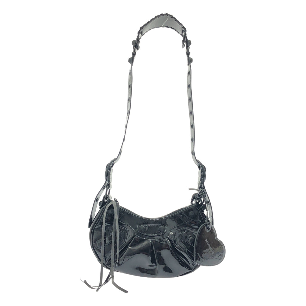 BALENCIAGA / バレンシアガ | ル・カゴール XS エナメル ショルダーバッグ | ブラック | レディース
