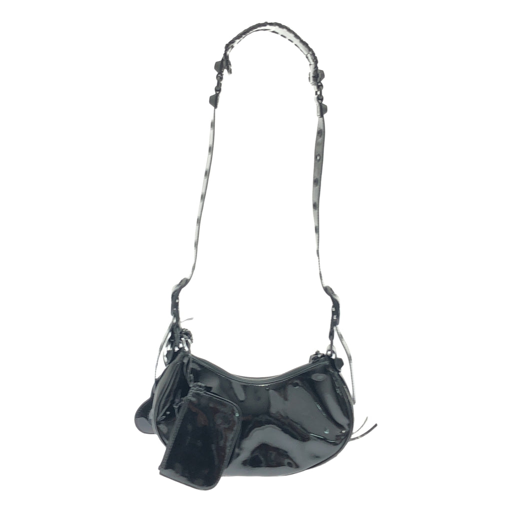 BALENCIAGA / バレンシアガ | ル・カゴール XS エナメル ショルダーバッグ | ブラック | レディース