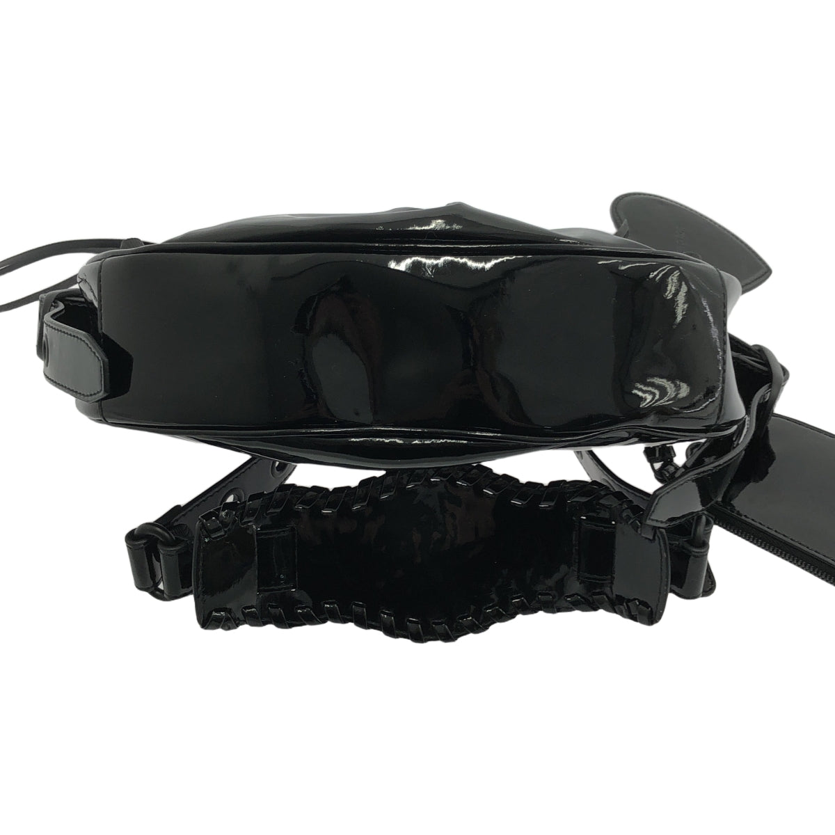 BALENCIAGA / バレンシアガ | ル・カゴール XS エナメル ショルダーバッグ | ブラック | レディース