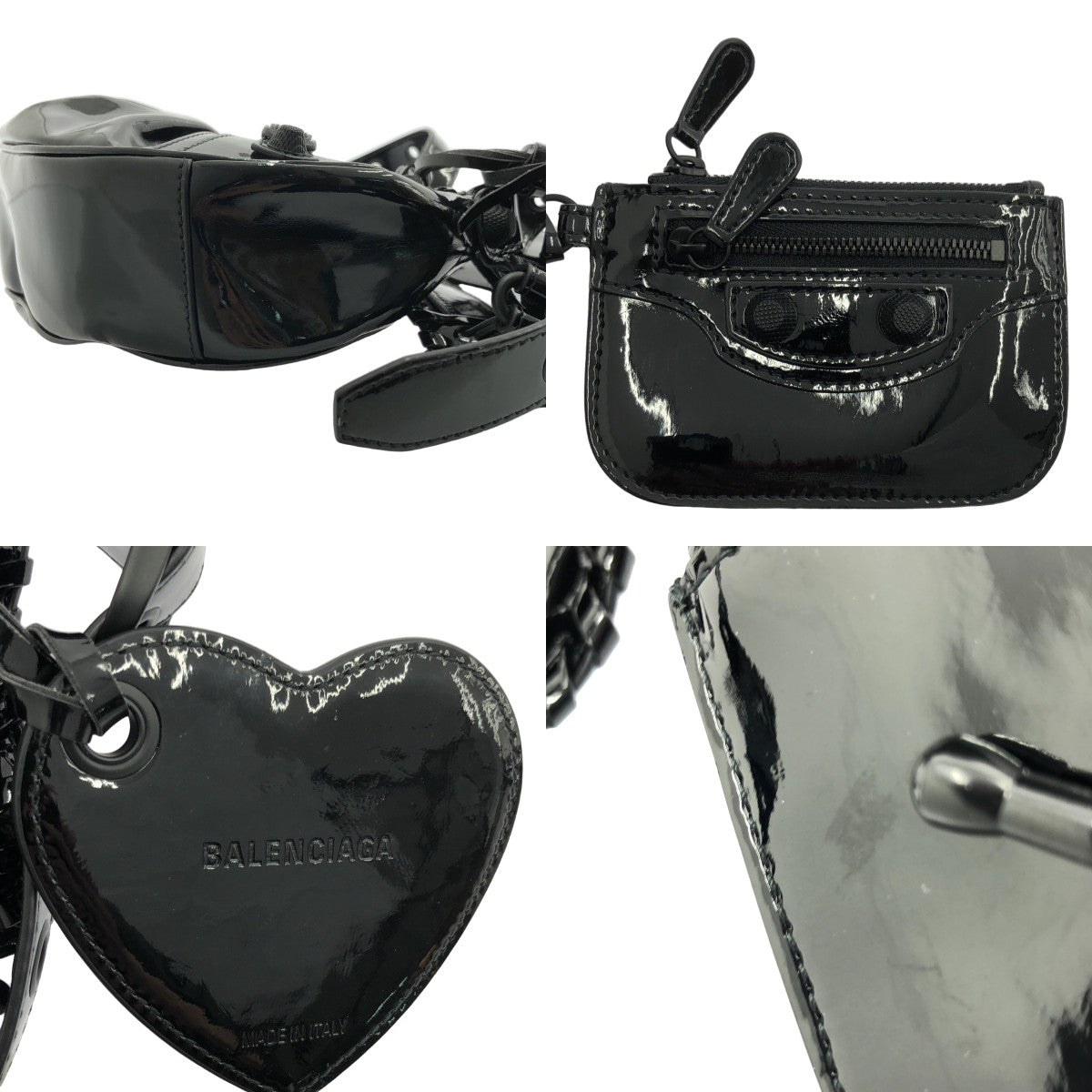 BALENCIAGA / バレンシアガ | ル・カゴール XS エナメル ショルダーバッグ | ブラック | レディース