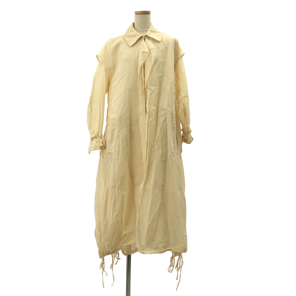 TENNE HANDCRAFTED MODERN / テンハンドクラフテッドモダン | オーバーシルエット オーガンジー ベルテッド コート | F | レディース