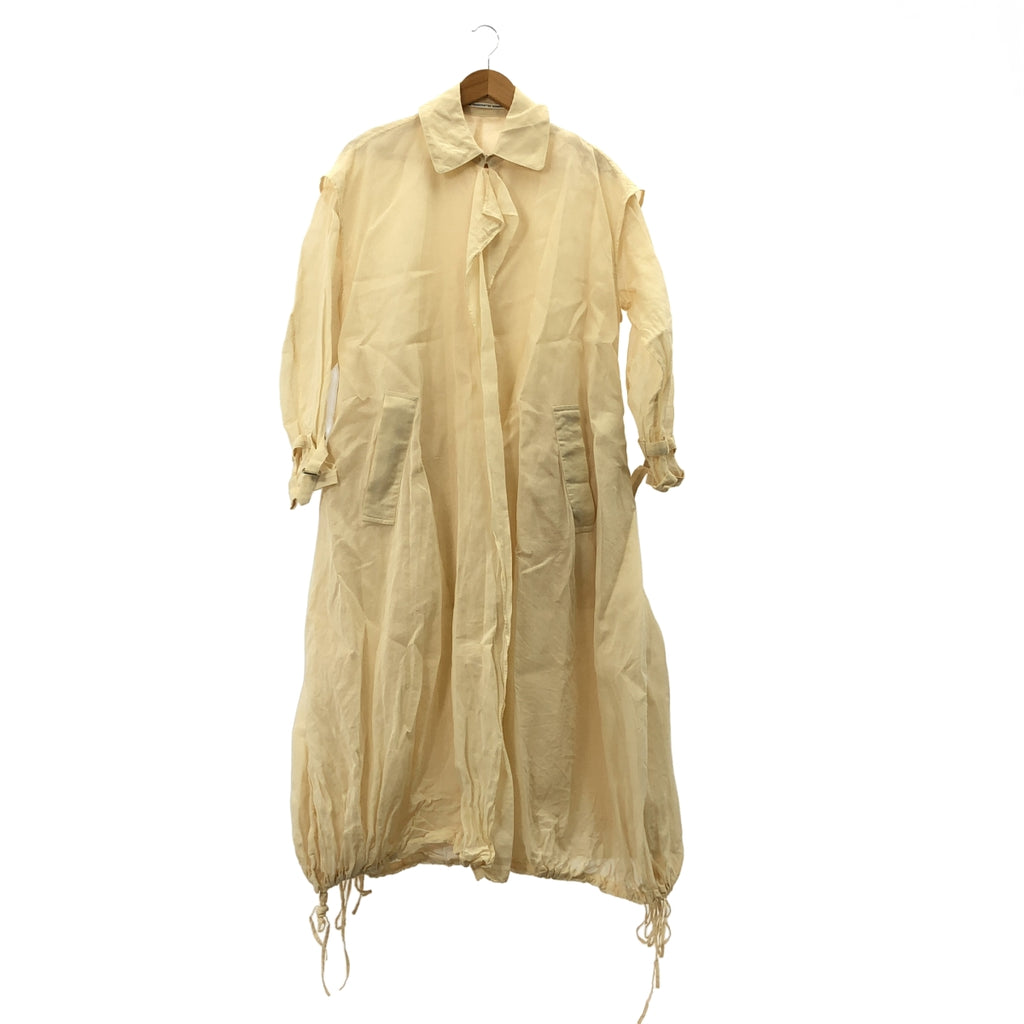 TENNE HANDCRAFTED MODERN / テンハンドクラフテッドモダン | オーバーシルエット オーガンジー ベルテッド コート | F | レディース