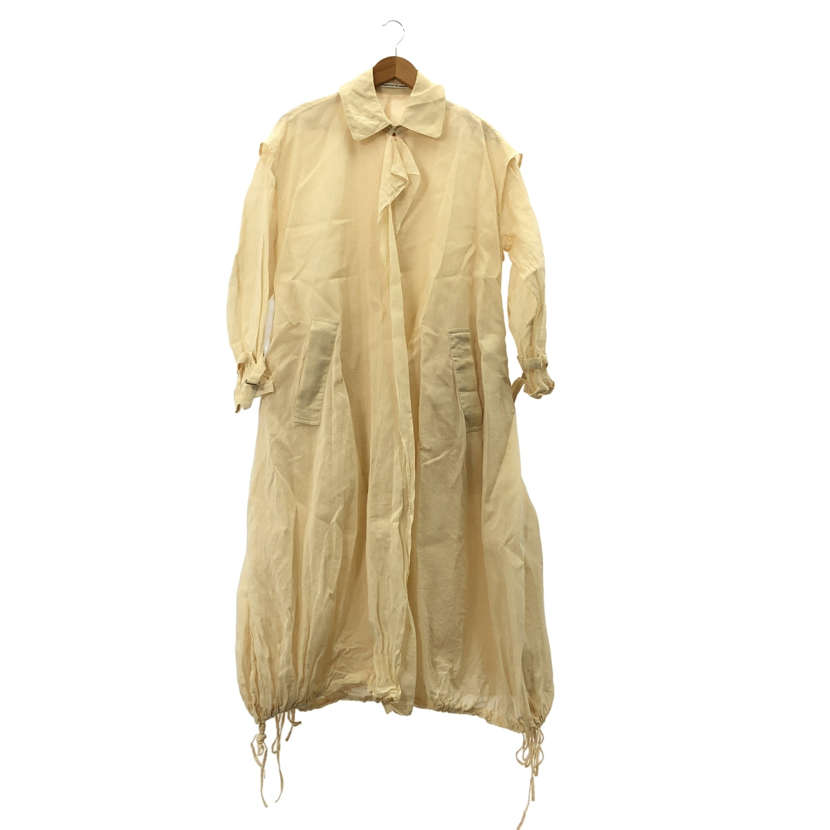 TENNE HANDCRAFTED MODERN / テンハンドクラフテッドモダン | オーバーシルエット オーガンジー ベルテッド コート | F | レディース