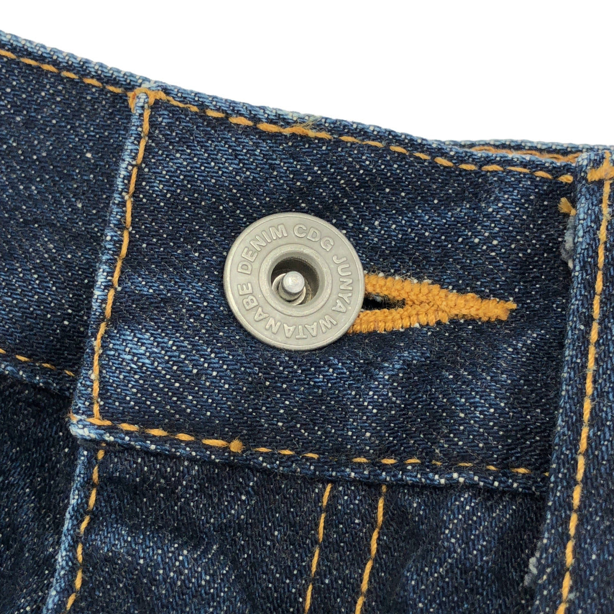 JUNYA WATANABE COMME des GARCONS / 준야와타나베 | 2007AW | 다른 소재 전환 재구성 도킹 가죽 패치 컷오프 데님 스커트 |