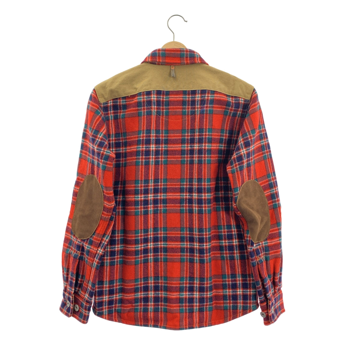 JUNYA WATANABE COMME des GARCONS MAN / 준야와타나베 콤데 걸슨맨 | 2014AW | × Levi's 리바이스 콜라보 울 요크 전환 엘보 패치 셔츠 | XS |