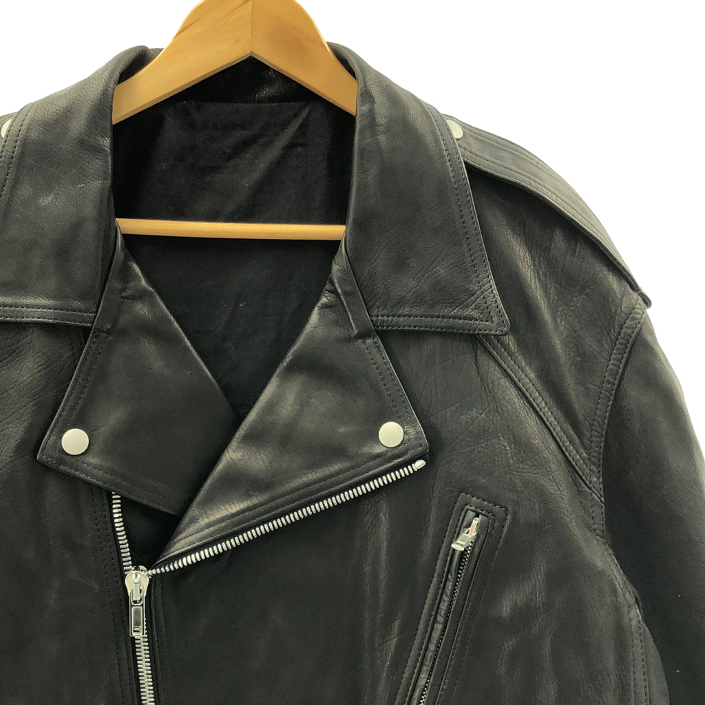 Rick Owens / リックオウエンス | JUMBO LUKE STOOGES ジャンボ ルーク ストゥージズ カーフレザー ダブル ライダースジャケット | ONE SIZE | メンズ