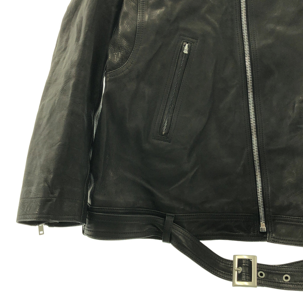 Rick Owens / リックオウエンス | JUMBO LUKE STOOGES ジャンボ ルーク ストゥージズ カーフレザー ダブル ライダースジャケット | ONE SIZE | メンズ