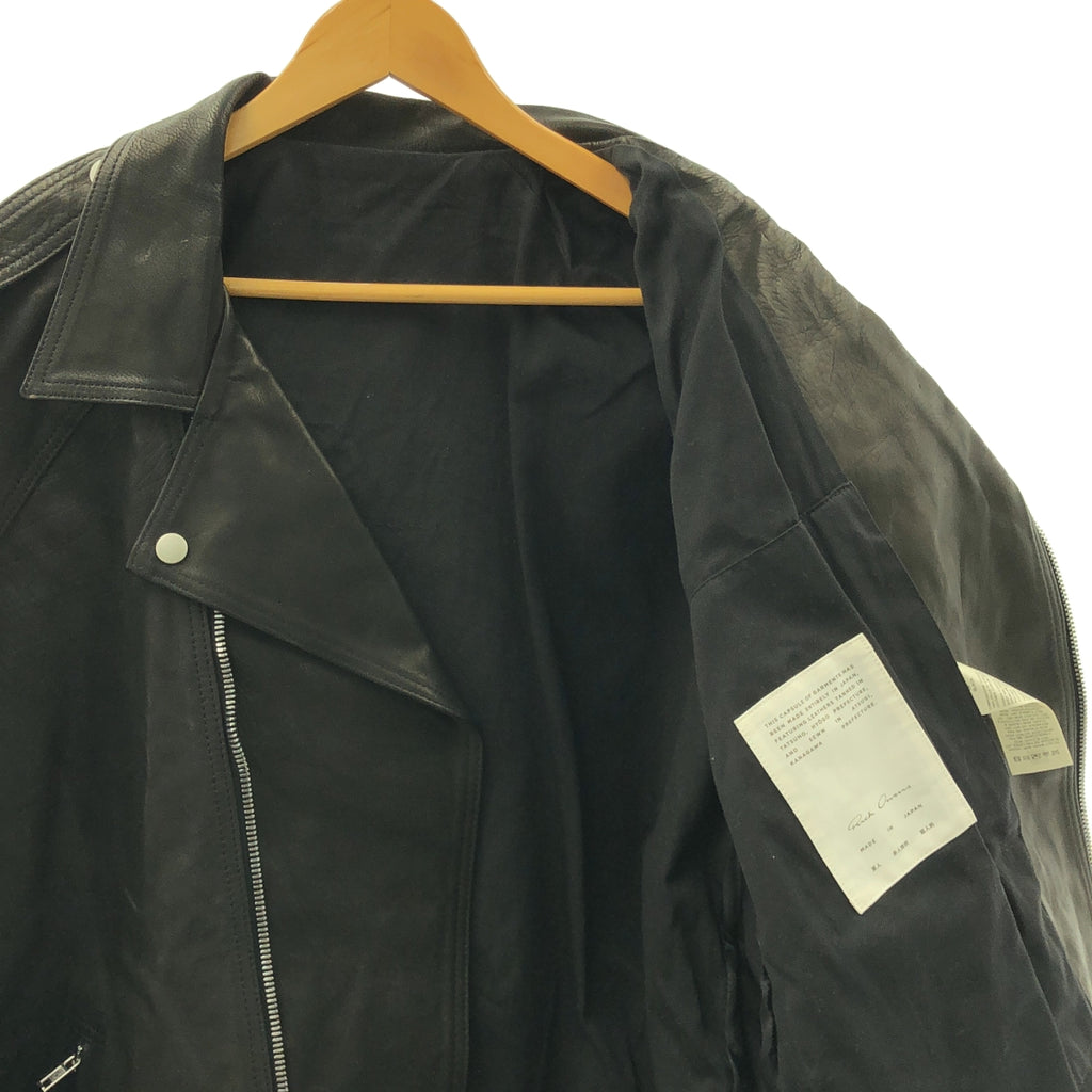 Rick Owens / リックオウエンス | JUMBO LUKE STOOGES ジャンボ ルーク ストゥージズ カーフレザー ダブル ライダースジャケット | ONE SIZE | メンズ
