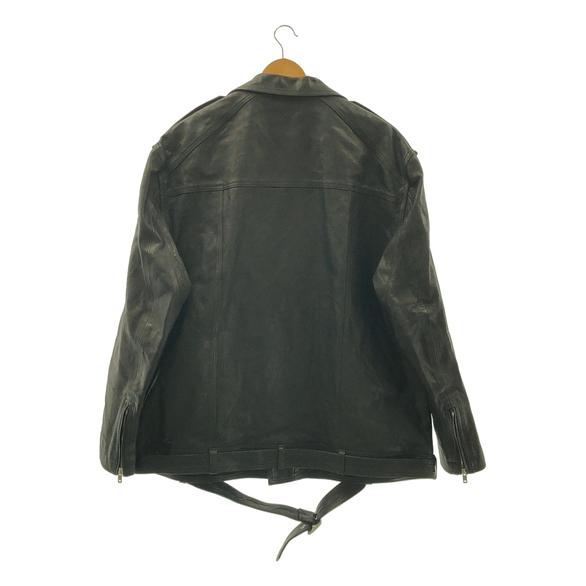 Rick Owens / リックオウエンス | JUMBO LUKE STOOGES ジャンボ ルーク ストゥージズ カーフレザー ダブル ライダースジャケット | ONE SIZE | メンズ