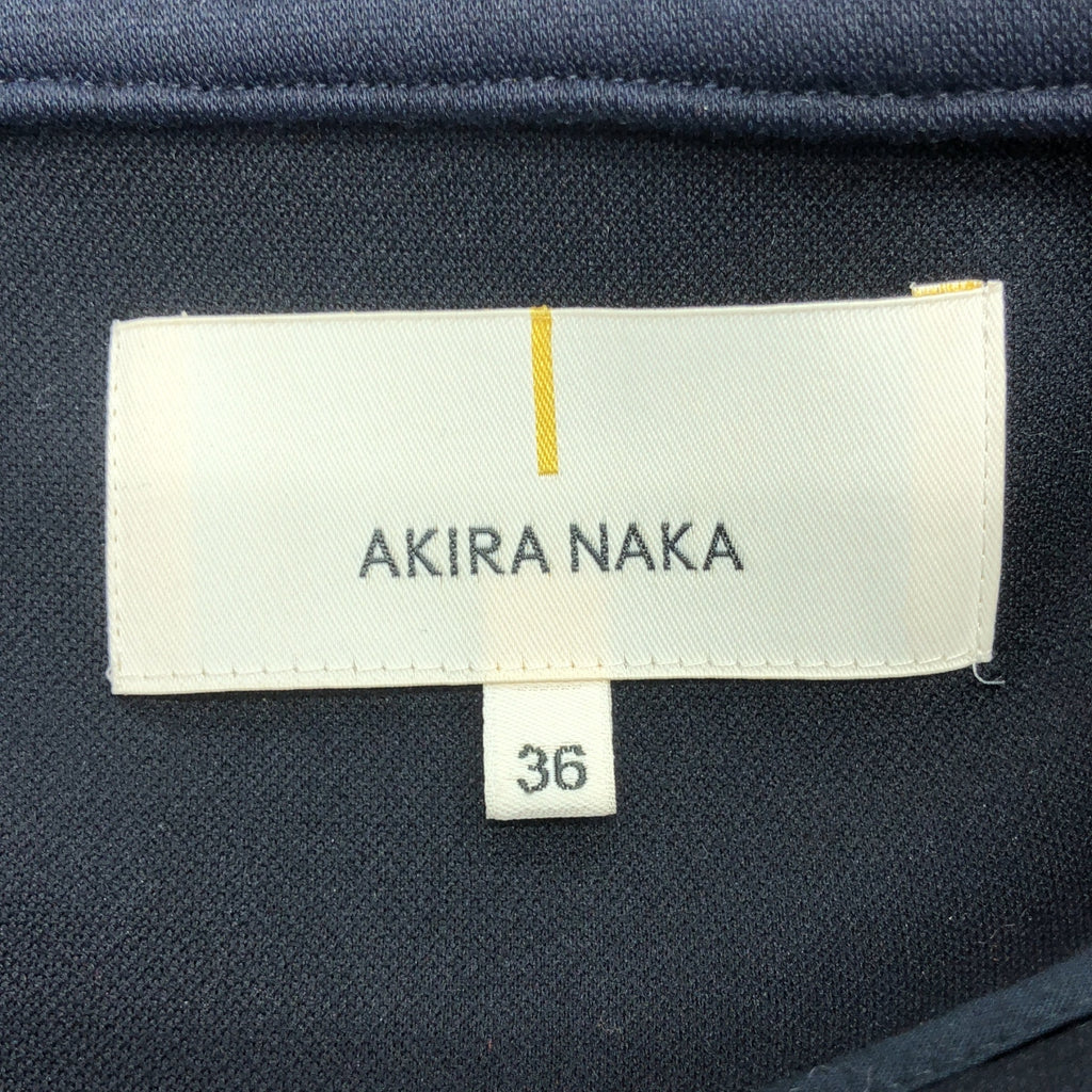 AKIRANAKA / アキラナカ | スタンドカラー ジャージー ケープ ジャケット | 36 | ネイビー | レディース
