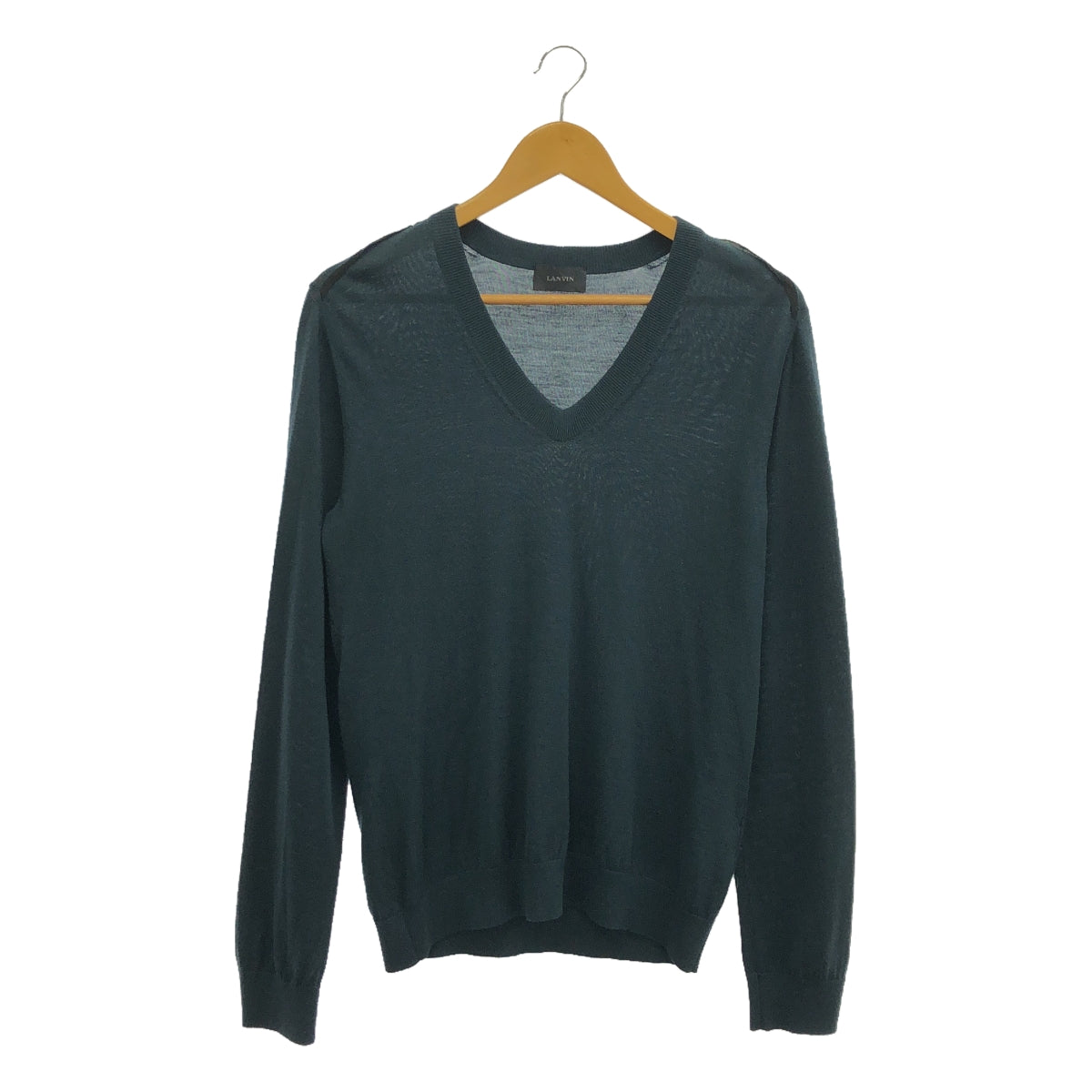 LANVIN |羊毛針織套頭衫 |尺寸 48 |海軍 |男士