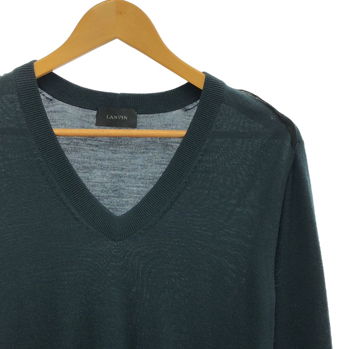 LANVIN |羊毛針織套頭衫 |尺寸 48 |海軍 |男士