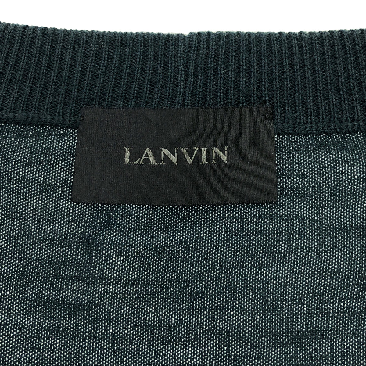 LANVIN / ランバン | ウール ニット プルオーバー | 48 | ネイビー系 | メンズ