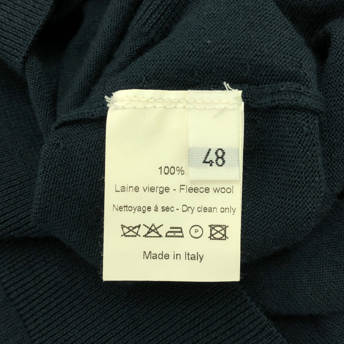 LANVIN / ランバン | ウール ニット プルオーバー | 48 | ネイビー系 | メンズ