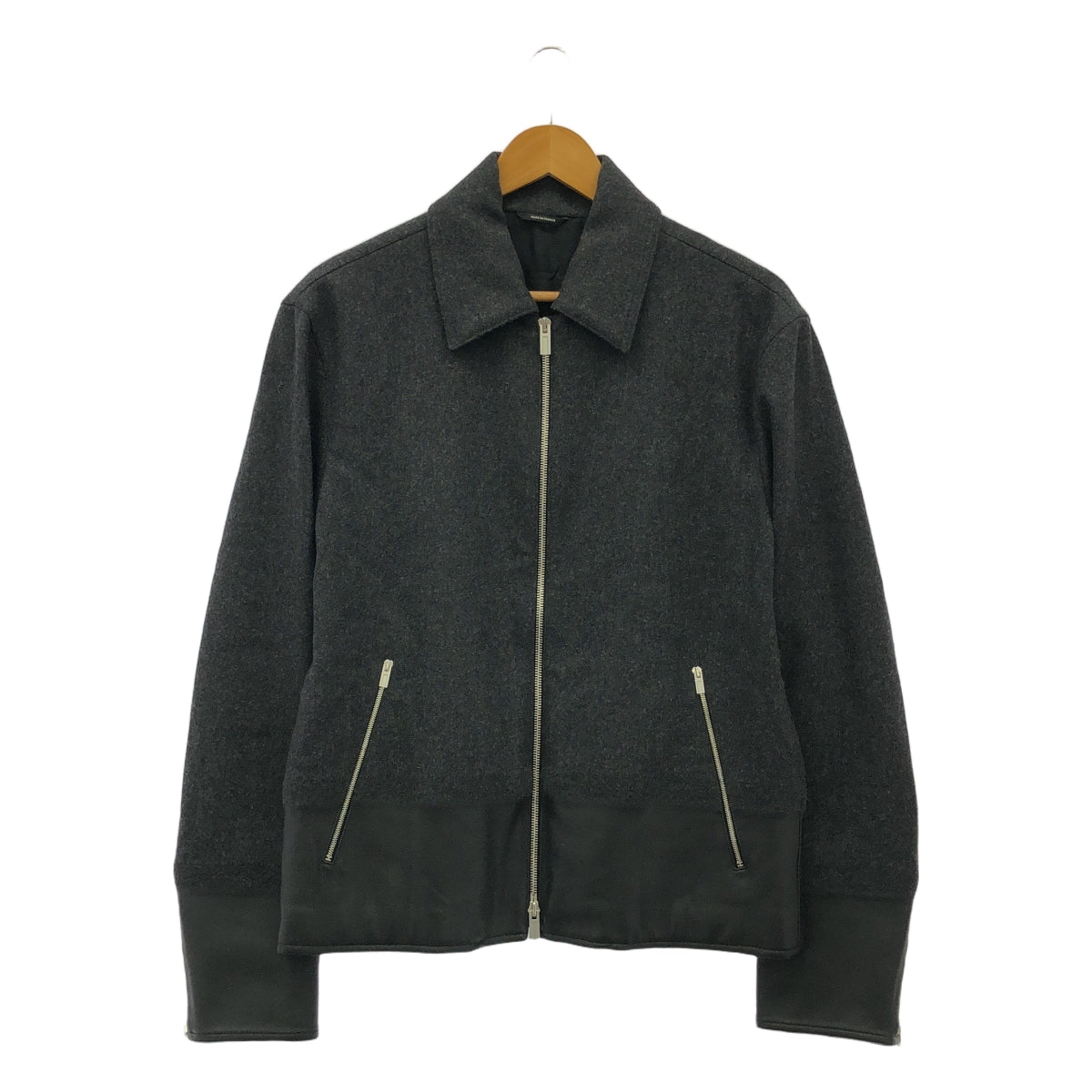 【미품】 HERMES / 헤르메스 | 2014AW | 팬텀 테크닉 램 가죽 전환 울 블루존 | 46 | 그레이 / 블랙 | 남성