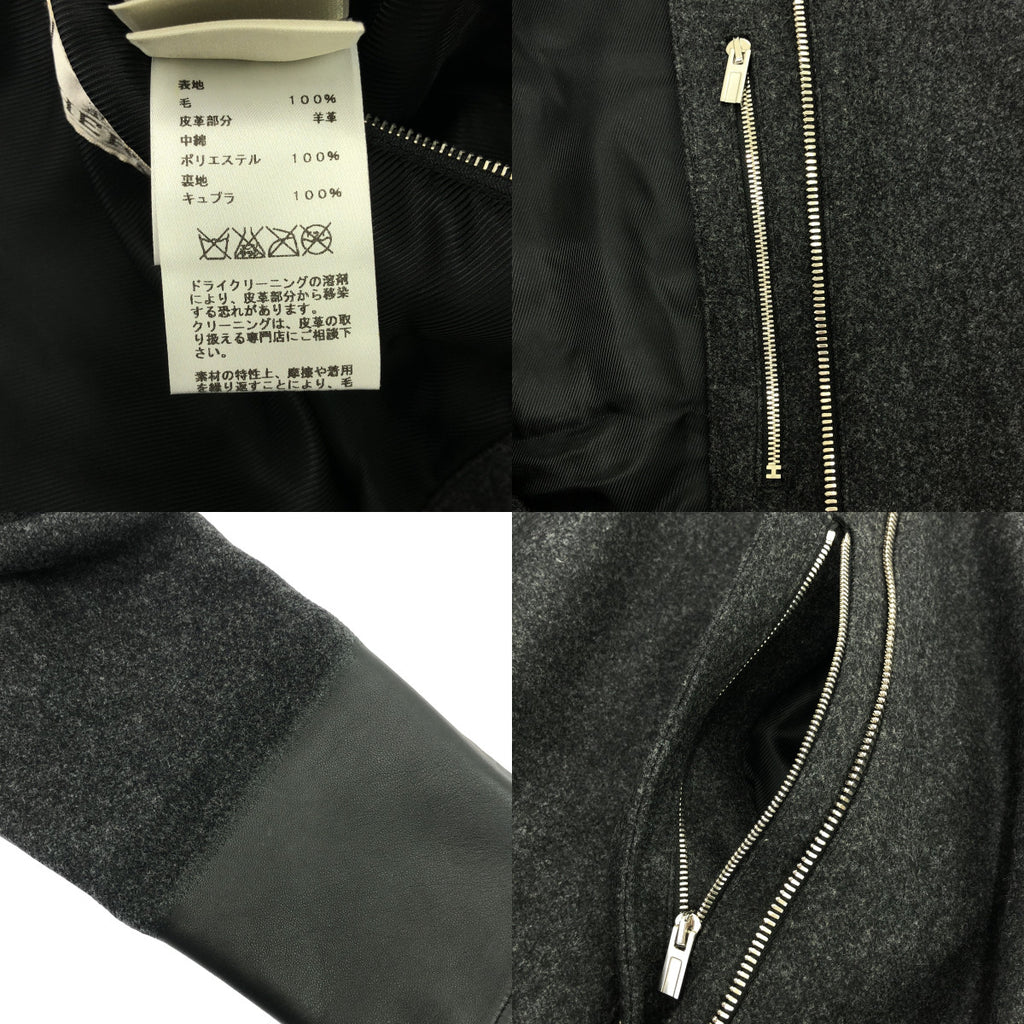【미품】 HERMES / 헤르메스 | 2014AW | 팬텀 테크닉 램 가죽 전환 울 블루존 | 46 | 그레이 / 블랙 | 남성