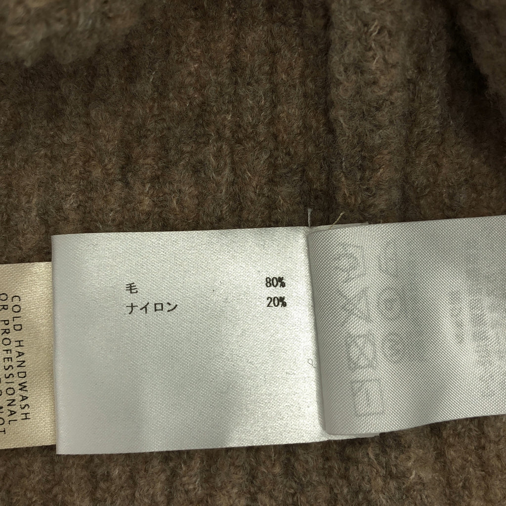 NEHERA / ネヘラ | ウール ナイロン Vネック ノースリーブ ロング ニット | S | ベージュ | レディース