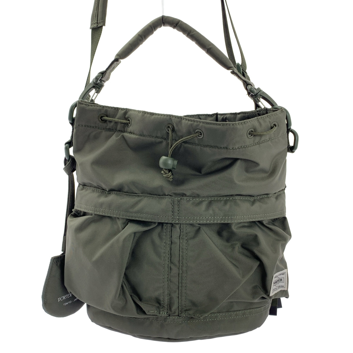 HYKE / ハイク | × PORTER / ポーター TOOL BAG / 2way ショルダー付き ロゴ ドローストリング 巾着 ハンドル ツールバッグ |