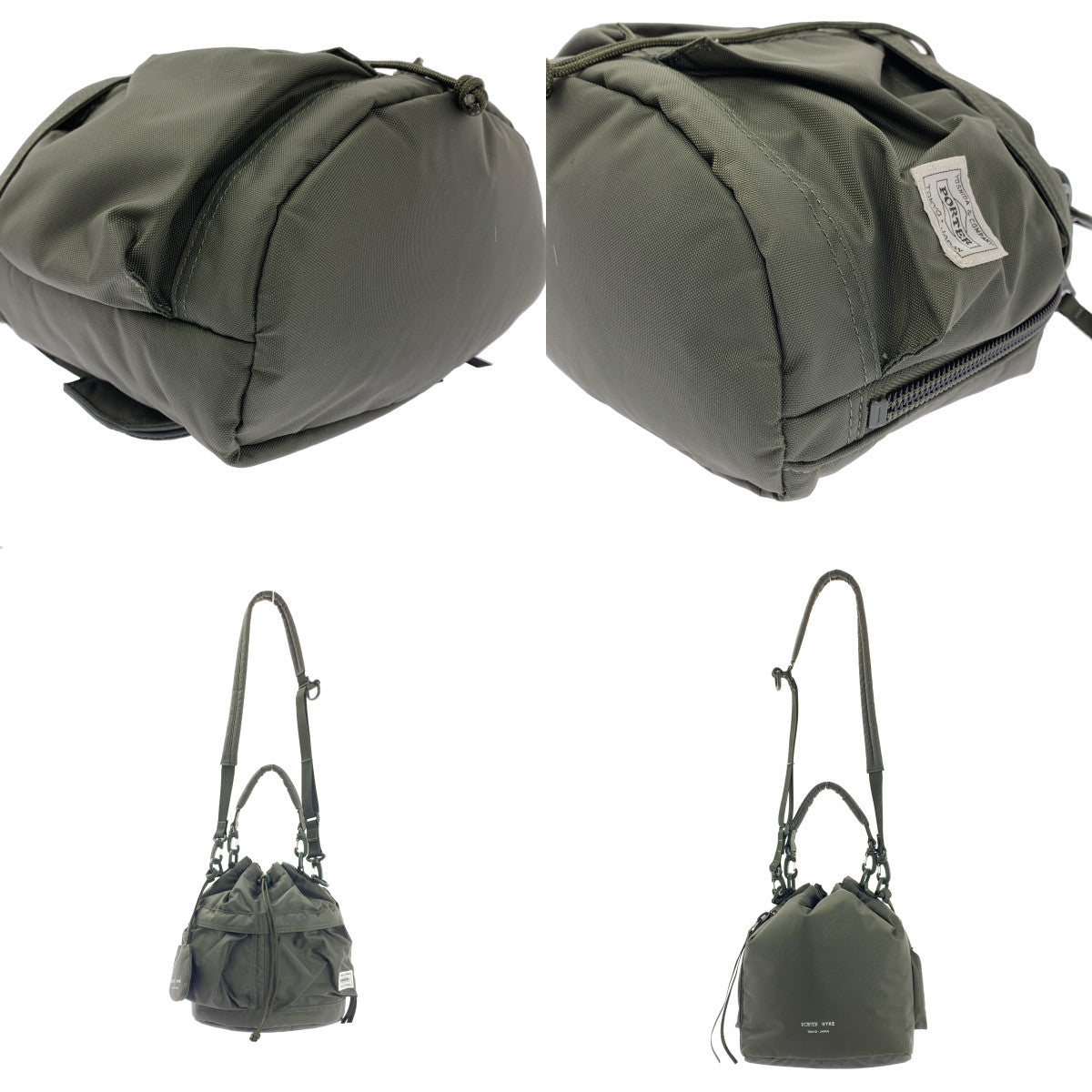 HYKE / ハイク | × PORTER / ポーター TOOL BAG / 2way ショルダー付き ロゴ ドローストリング 巾着 ハンドル ツールバッグ |