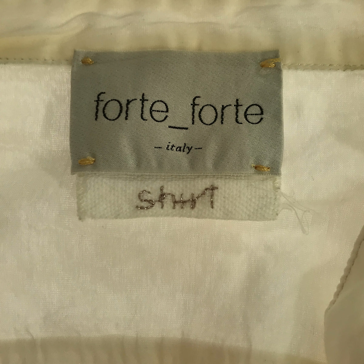 forte_forte / フォルテフォルテ | コットン シルク バンドカラー シアー シャツ ブラウス | 1 | エクリュ系 | レディース