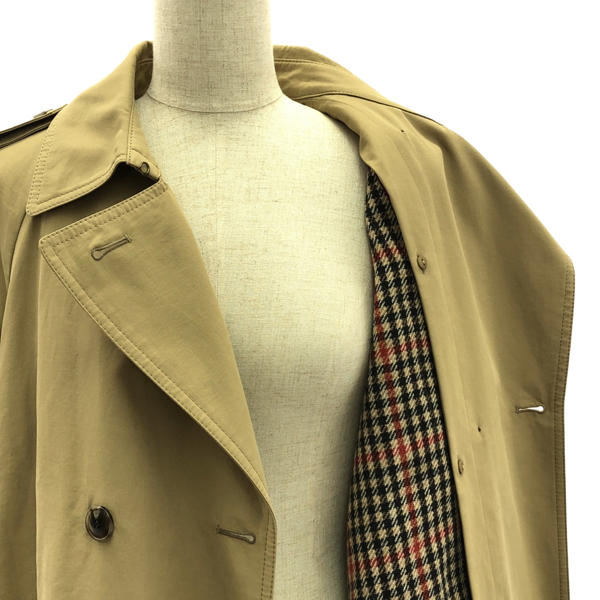 allureville / Alavail | 格紋風衣（內襯）| F | 米色 | 女款