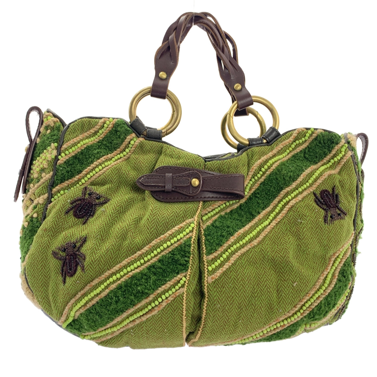 JAMIN PUECH / 자만 피에쉬 | 가죽 전환 비즈 장식 2way 숄더백 |