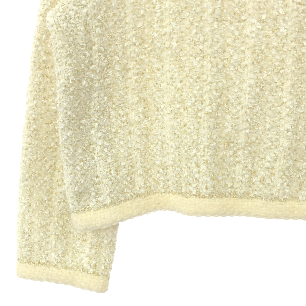 UNITED ARROWS | Mixed glitter tweed crew neck knit pullover |