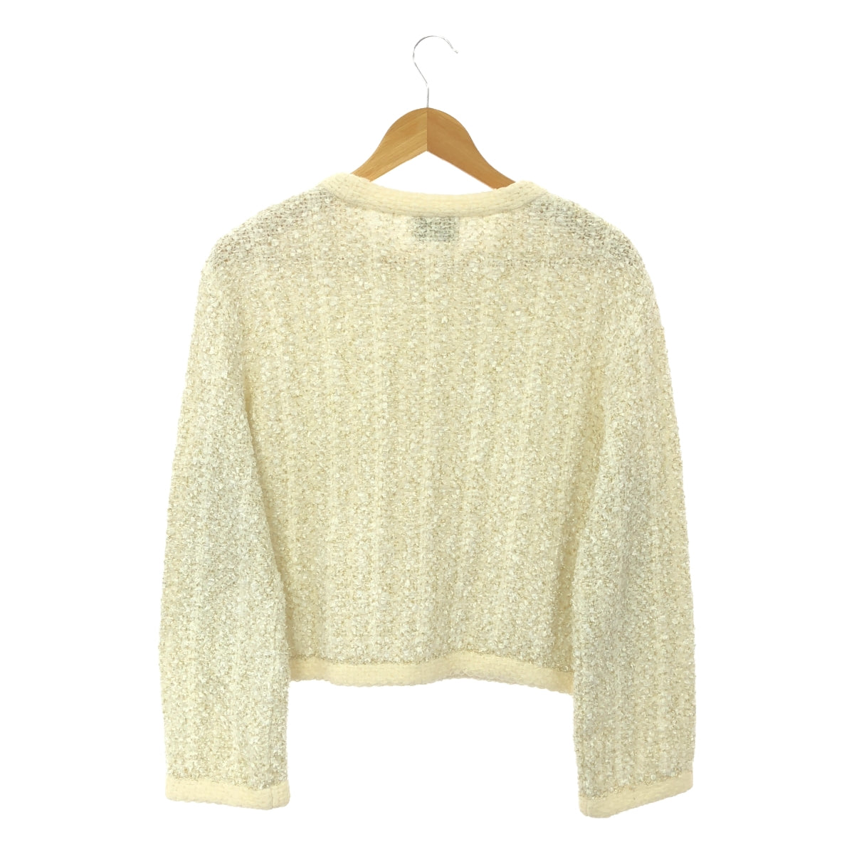 UNITED ARROWS | Mixed glitter tweed crew neck knit pullover |