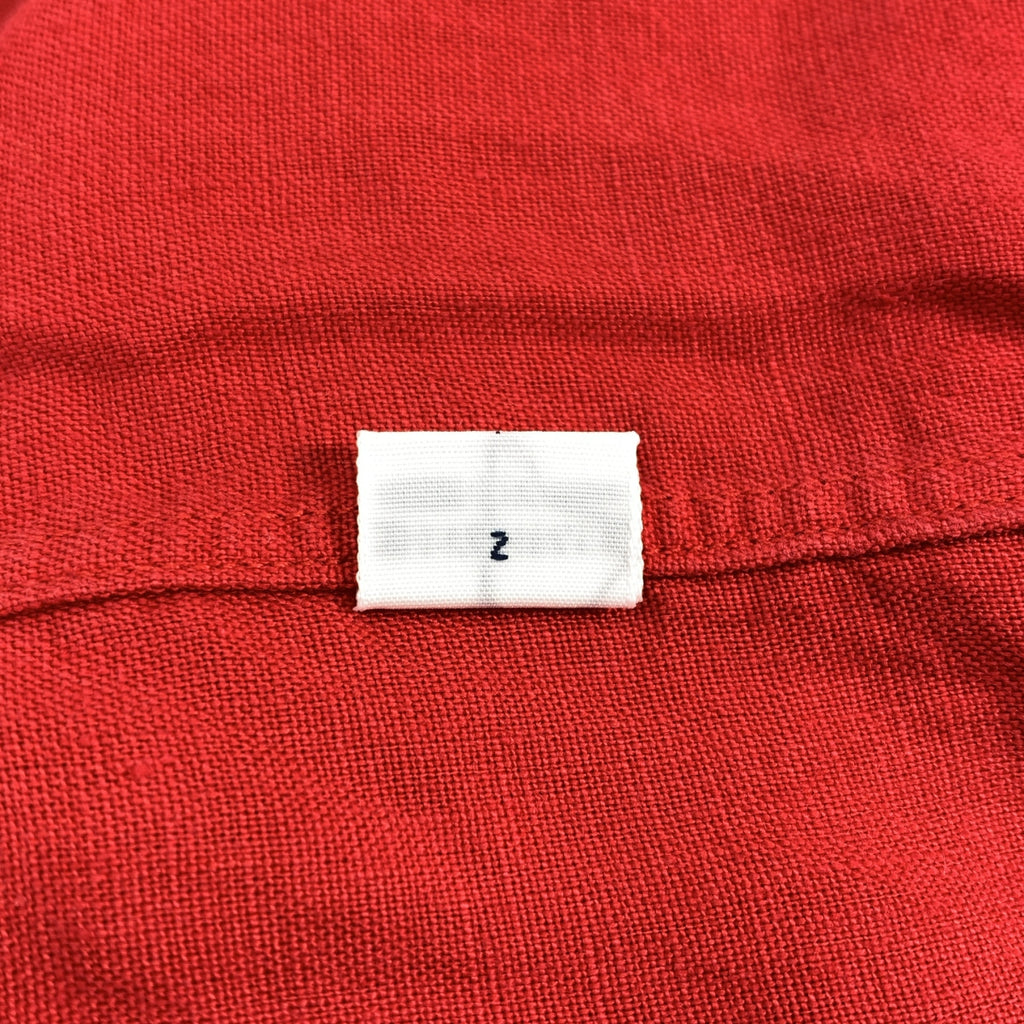 POLO RALPH LAUREN / ポロラルフローレン | 1990s | ヴィンテージ BONNARD リネン オープンカラーシャツ | M | レッド | メンズ