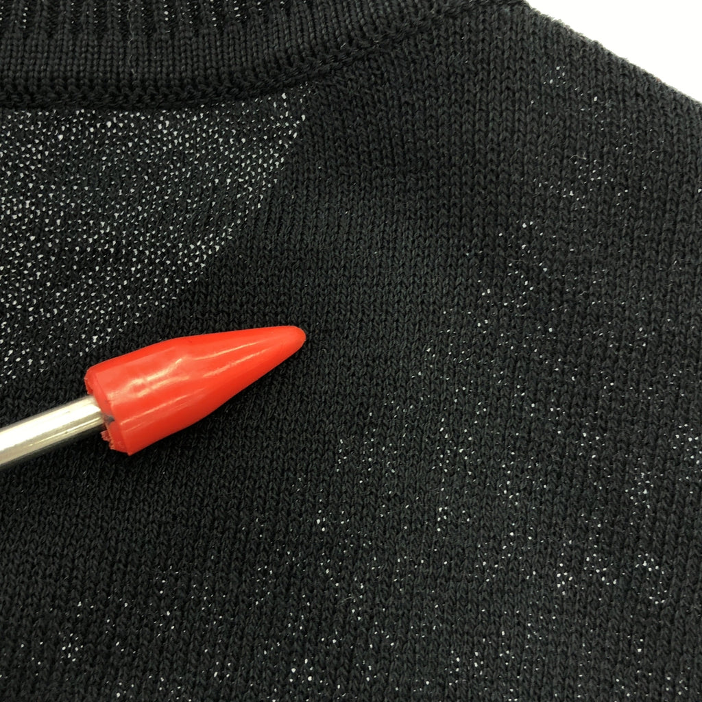 RED VALENTINO / レッドヴァレンティノ | 裾フリル クルーネック ニット | ブラック | レディース