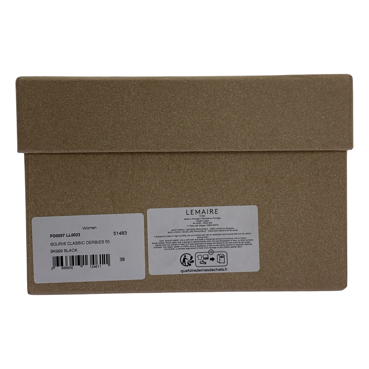 LEMAIRE / Lemaire | SOURIS CLASSIC DERBIES 55 / 羊皮納帕皮革德比鞋 | 38 | 女款