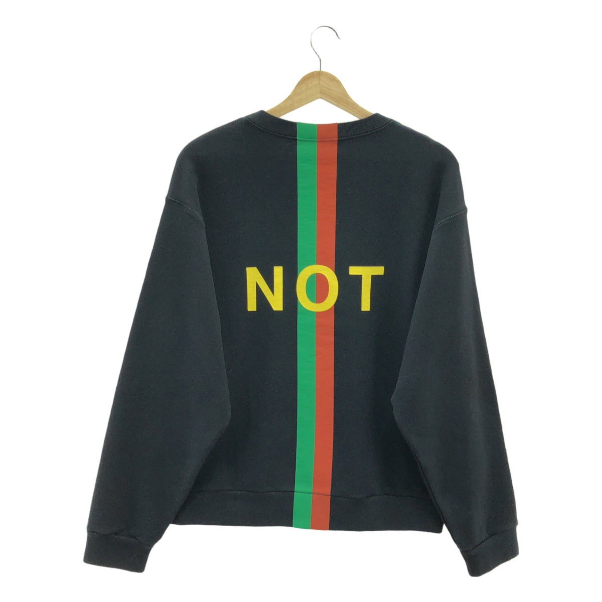 GUCCI / 구찌 | 2020AW | Fake Not Print Sweatshirt 스웨트 트레이너 | S | 블랙/레드/그린 | 남성
