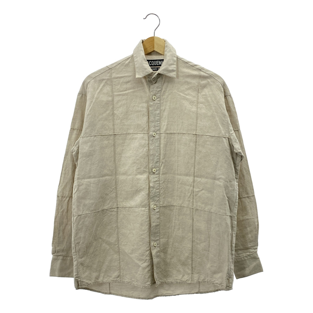 JACQUEMUS | LANNEE97 棉麻拼布襯衫 | 尺寸 34 | 女款