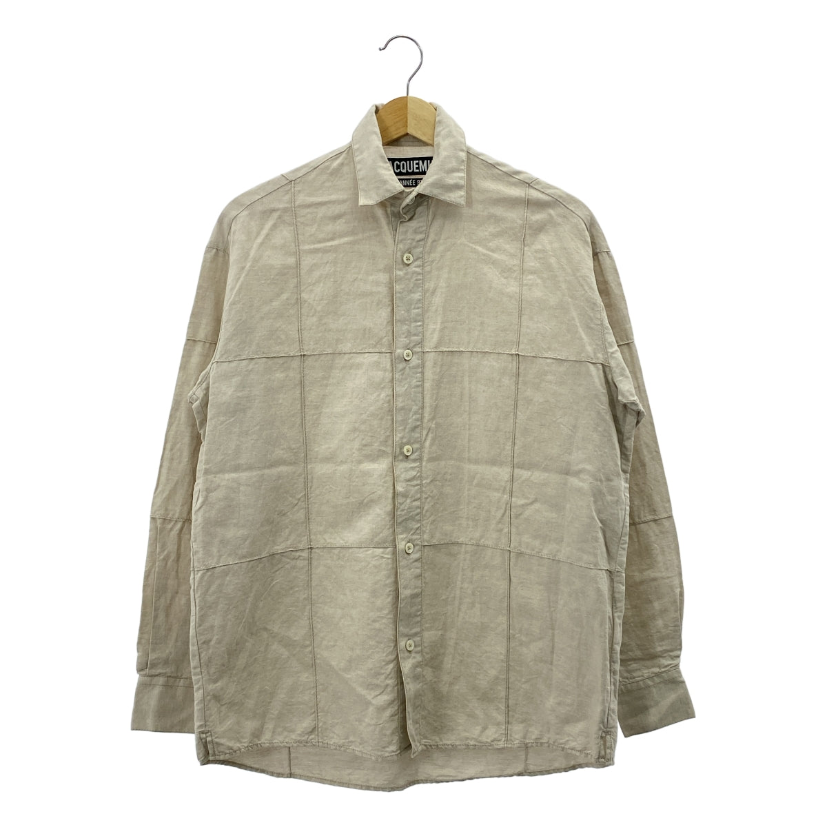 JACQUEMUS | LANNEE97 棉麻拼布襯衫 | 尺寸 34 | 米白色 | 女款