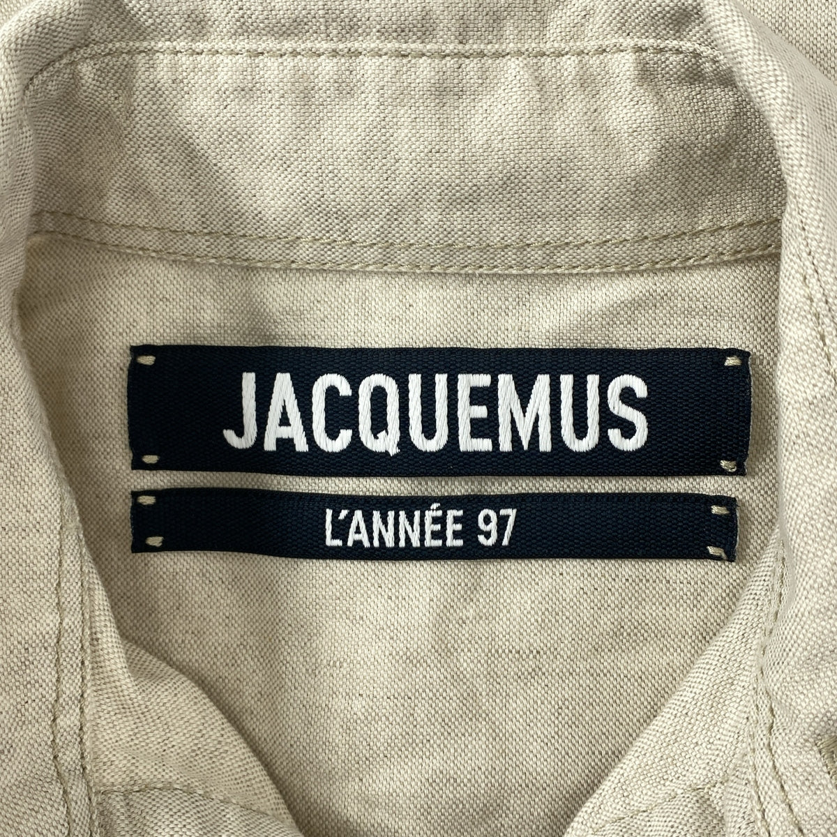 JACQUEMUS / 잭무스 | LANNEE97 코튼 린넨 패치워크 셔츠 | 34 | 여성